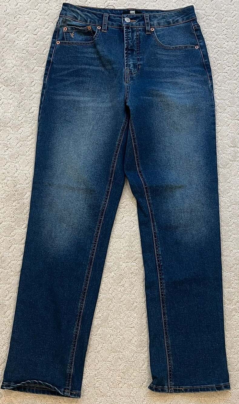 FRYE Women's Straight Leg Denim Jeans, Medium Wash, Size 4/27